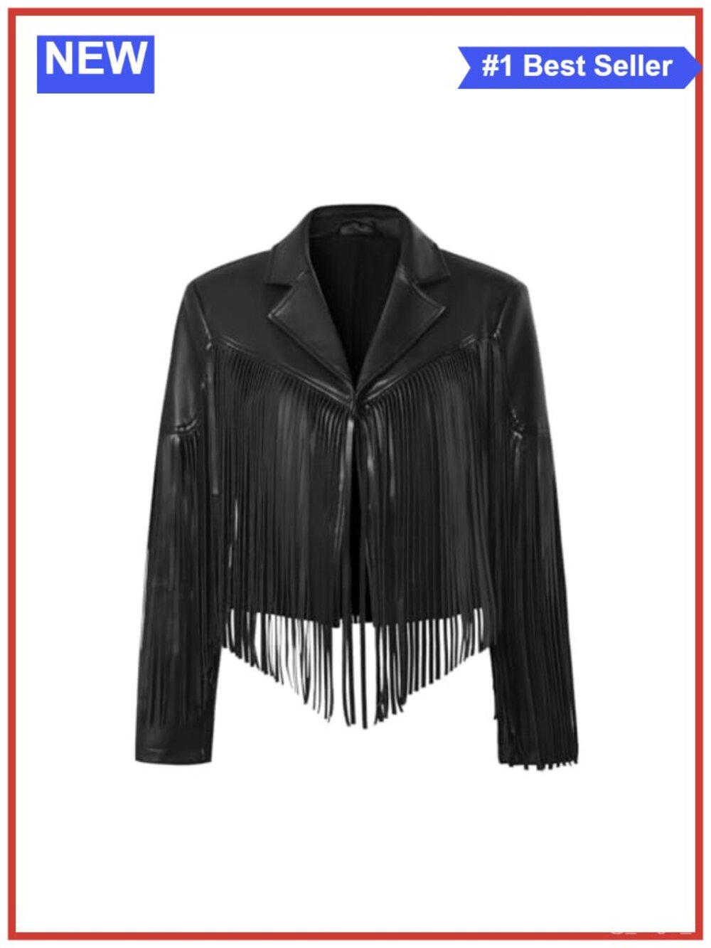 Faux Leather Fringe Crop Moto Jacket Western Cowgirl Concert Outfit